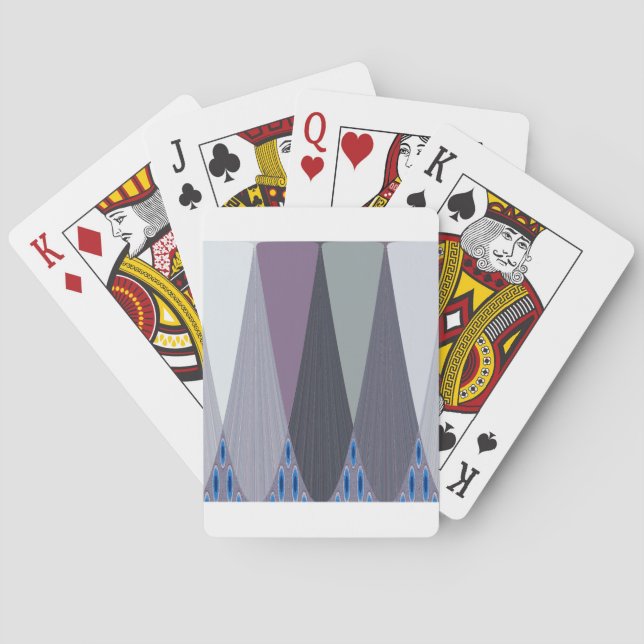 Schöne Phantastische Zickzack Design Kunst, Dichtu Spielkarten (Rückseite)