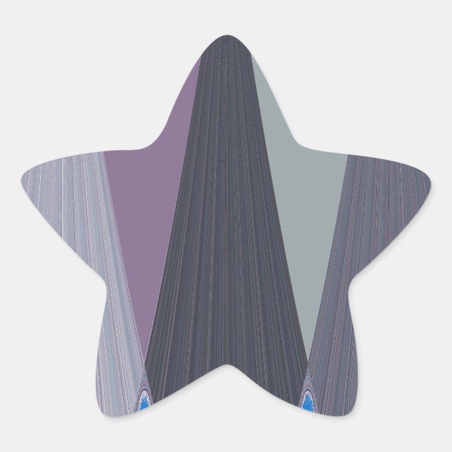 Schöne Phantastische Zickzack Design Kunst, Dichtu Stern-Aufkleber (Vorderseite)