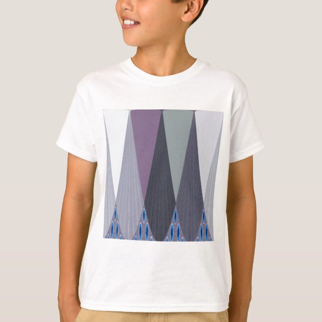 Schöne Phantastische Zickzack Design Kunst, Dichtu T-Shirt (Vorderseite)