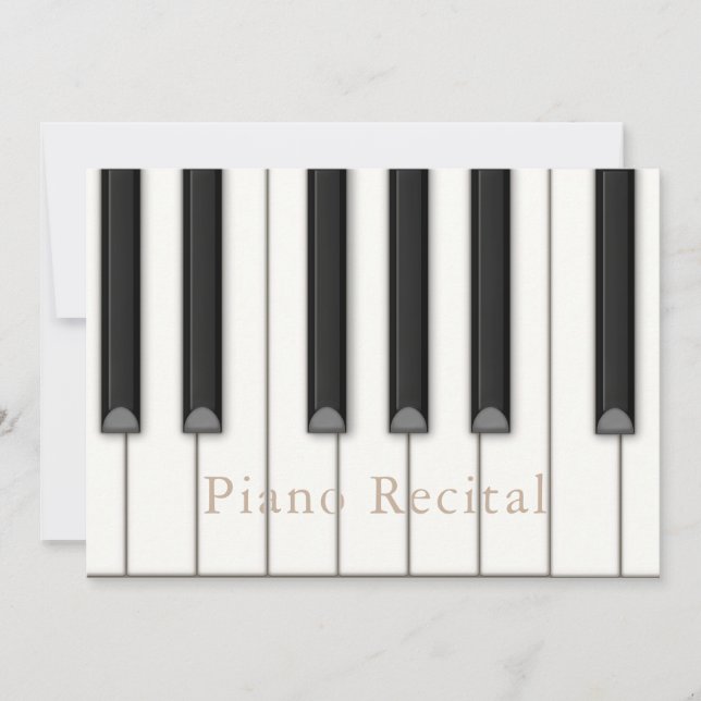 Schöne Piano Keys große, individuelle Musik Erwägu Einladung (Vorderseite)