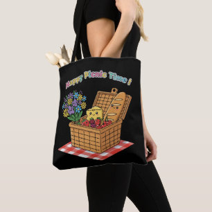 Schöne Picknickzeit! Süße Kawaii-Essen und Blumen Tasche