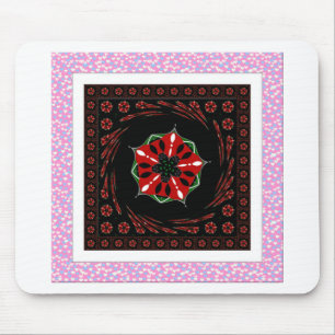 Schöne Pink Blaue Weiße Herzen des Liebesdesigns Mousepad