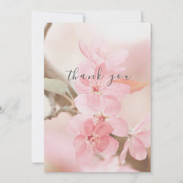 Schöne Pink Blume Petals Flat Danke Karte