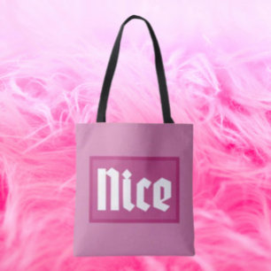 Schöne Pink Box Typografie-Tasche Tasche