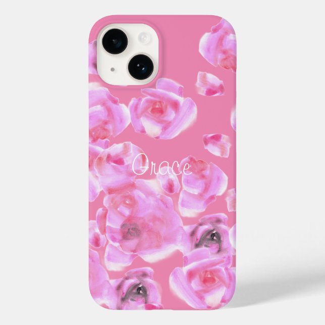 Schöne Pink Roses iPhone Case (Rückseite)