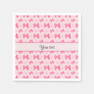 Schöne Pink Satin Bows Serviette