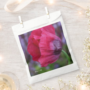 Schöne PInk und Lila Poppy-Blume Geschenktütchen