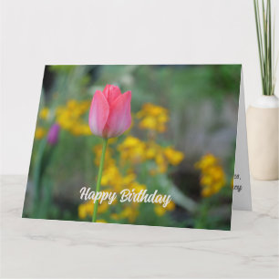 Schöne Pink Winter Tulip Blume Karte