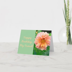 SCHÖNE PINKEN UND GELBE DAHLIA KARTE