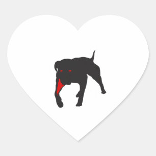 SCHÖNE PITBULL GIFT IDEE FÜR HUNDENLIEBER Herz-Aufkleber