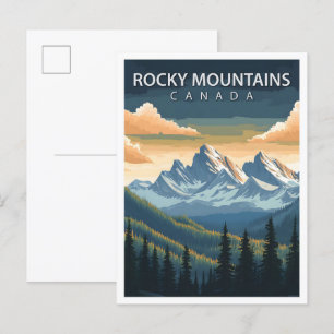 Schöne Place Rocky Mountains Kanada Reisen Postkarte