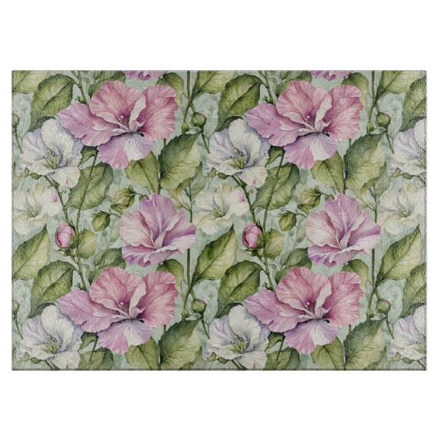 Schöne Platterbsen auf Minze Schneidebrett (Vorderseite)