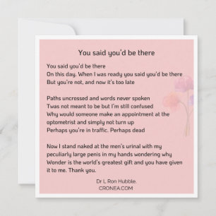 Schöne Poesie Geschenkkarte von CRONEA Karte