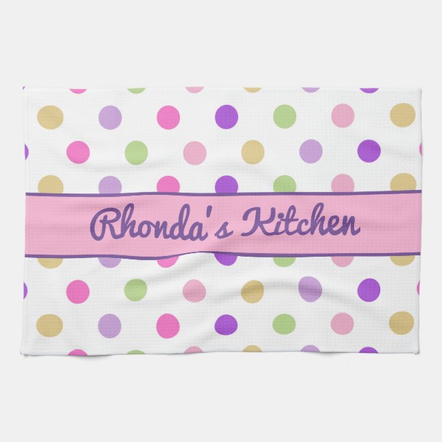Schöne Polka Dots Geschirrtuch (Horizontal)