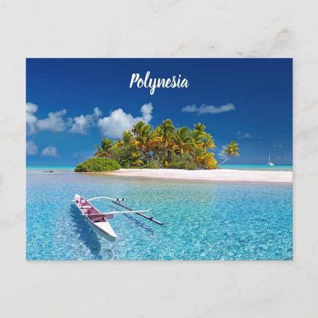 Schöne Polynesien Postkarte (Vorderseite)