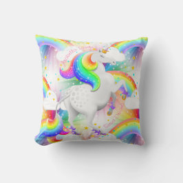 Schöne Princess Unicorn Rainbow Sternexplosion Dek Kissen