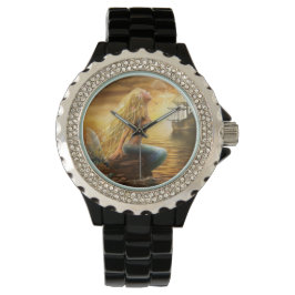 Schöne Prinzessin - Fantasiefrau bei Sonnenunterga Armbanduhr