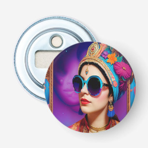 Schöne Prinzessin mit Sonnenbrille Flaschenöffner