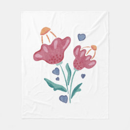 Schöne psychedelische Blume Fleecedecke