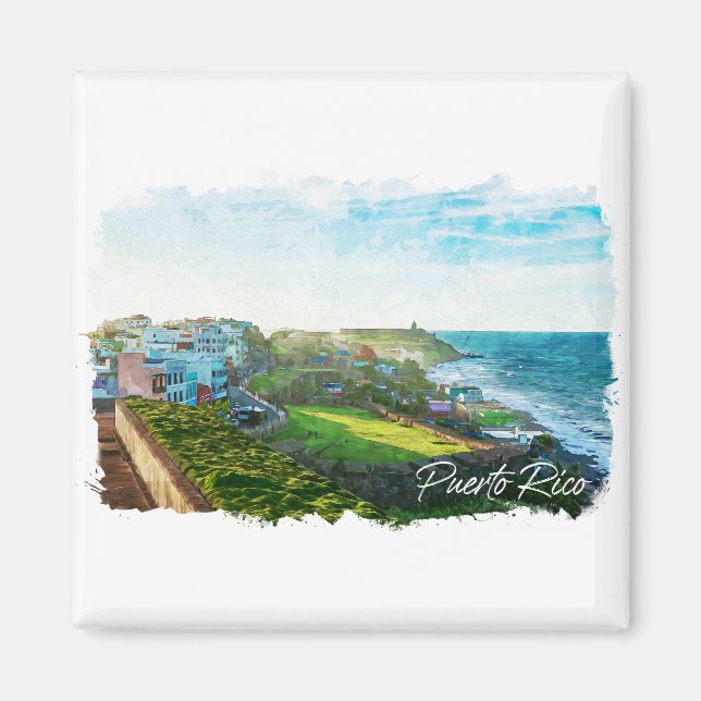 Schöne Puerto Rico Landschaft Magnet (Vorne)