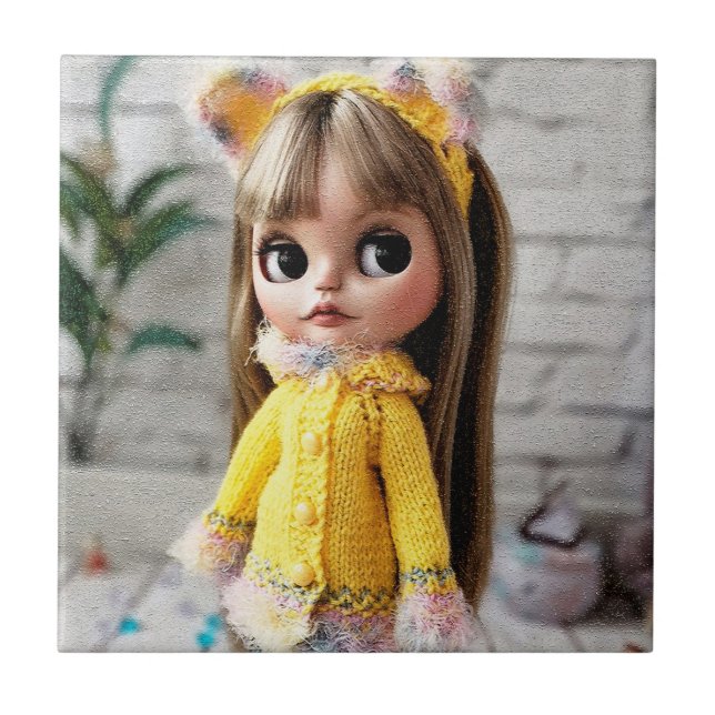 Schöne Puppe Blythe Big eyes fantasievollen Spaß Fliese (Vorderseite)