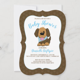 Schöne Puppy Doy Baby Dusche einladen braun Einladung