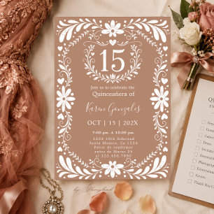 Schöne Quinceanera Cielito Lindo Einladung