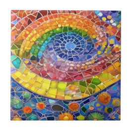Schöne Rainbow-Abstrakte Imitate Mosaikkunst Fliese
