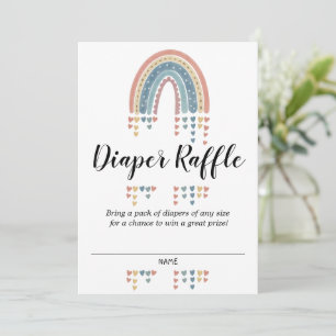 Schöne Rainbow Baby Dusche Windel Raffekarte Einladung