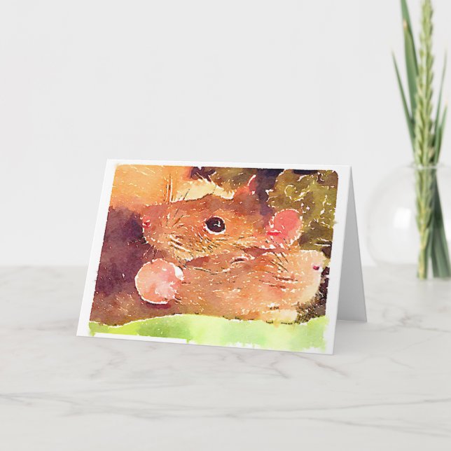 Schöne Ratten-Gruß-Karte Karte (Vorderseite)