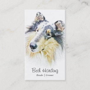 Schöne raue Colliehundekunst Visitenkarte