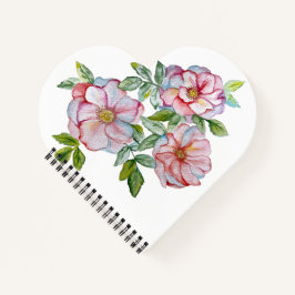 Schöne, realistische Rose. Notizbuch