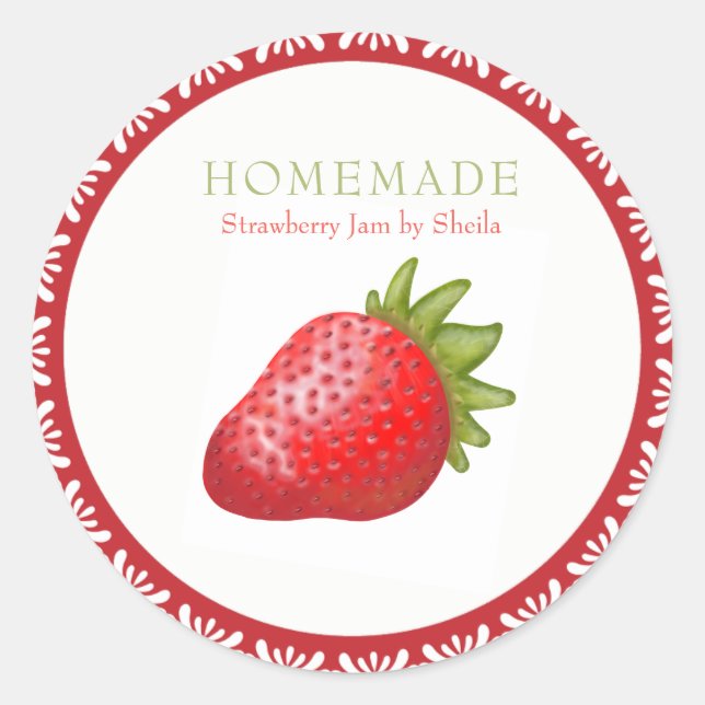 Schöne realistische Strawberry Graphic Business Ca Runder Aufkleber (Vorderseite)