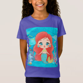 Schöne RED HAIR Meerjungfrau spielt T-Shirt