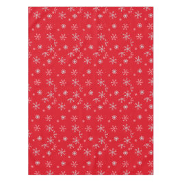 Schöne Red Illustration Schneeflocke Red Backgroun Tischdecke