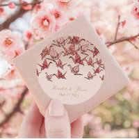 Schöne Red Origami Paper Crane Wedding