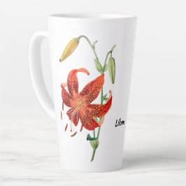 Schöne Red Tiger Lily Floral Coffee Tasse