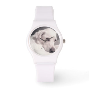 Schöne Regal White Labrador Mix Dog Watch Armbanduhr