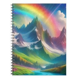 Schöne Regenbogen-Fantasiewelt Notizblock