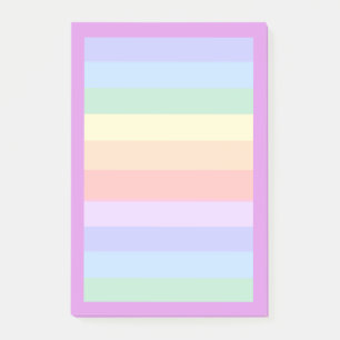Schöne Regenbogen-Hintergrundfarben in Pastell Post-it Klebezettel