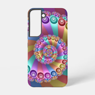 Schöne Regenbogenfarben Abstrakte Fraktal-Kunst Samsung Galaxy Hülle