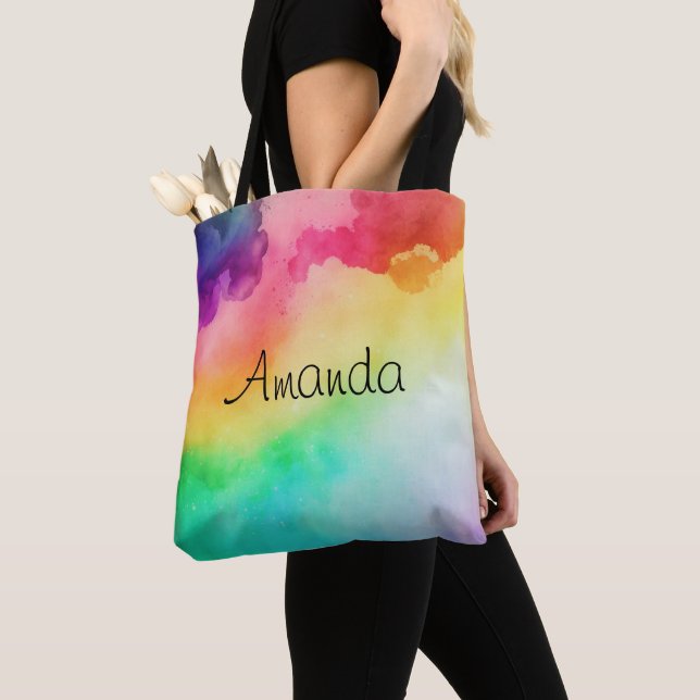 Schöne Regenbogenfarben Abstraktes Design Tasche (Von Nahem)
