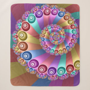 Schöne Regenbogenfarben Abstraktes Fraktal Kunst,  Sherpadecke
