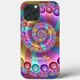 Schöne Regenbogenfarben Abstraktes Fraktal Kunstna Case-Mate iPhone Hülle