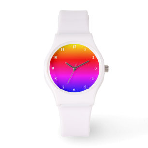 Schöne Regenbogenfarben Armbanduhr