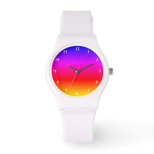 Schöne Regenbogenfarben - Armbanduhr (Vorderseite)