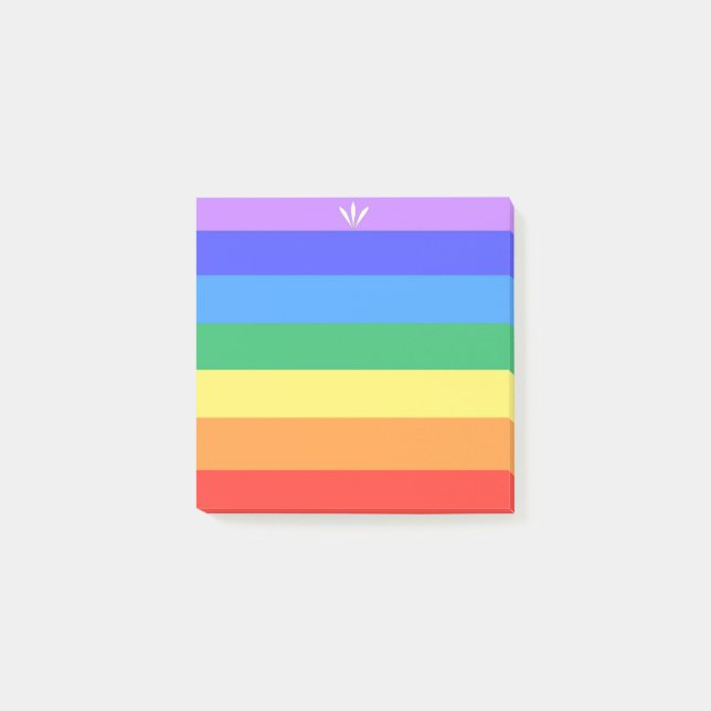 Schöne Regenbogenfarben Post-it Klebezettel (Vorderseite)