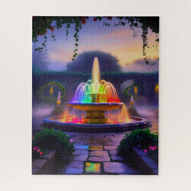 Schöne Regenbogenfontäne  (Vertikal)