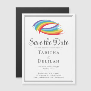 Schöne Regenbogenwaden speichern die Date Magnet C