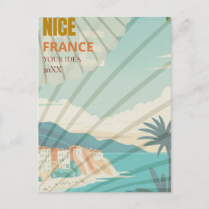 Schöne Reise Druckkunst Nizza Frankreich Reise Kun Postkarte
